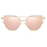 ZUCZUG Sunglasses Women Luxury Cat eye Brand Design Mirror Flat Rose Gold Vintage Cateye Fashion sun glasses lady Eyewear