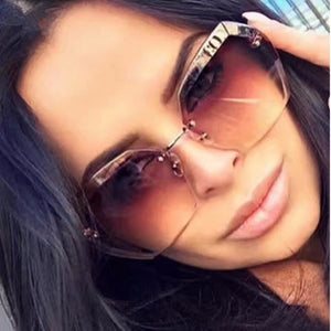2018 Luxury Vintage Rimless sunglasses