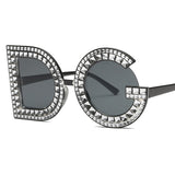 Fashion Crystal Diamond Round Sunglasses
