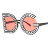 Fashion Crystal Diamond Round Sunglasses