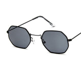 Fashion Women Sunglasses Small frame polygon Clear lens Sunglasses Brand Designer Men Sun Glasses Hexagon Metal Frame