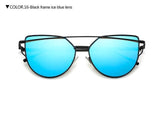 CHUN Hot Sale Mirror Flat Lens Women Cat Eye Sunglasses